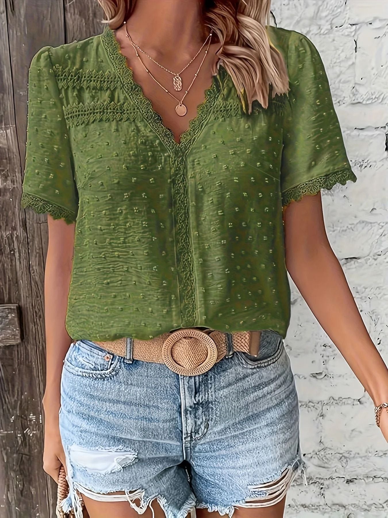 Women Plus Size Casual Long Sleeve Shirt Lightweight Loose Fit Top 7
