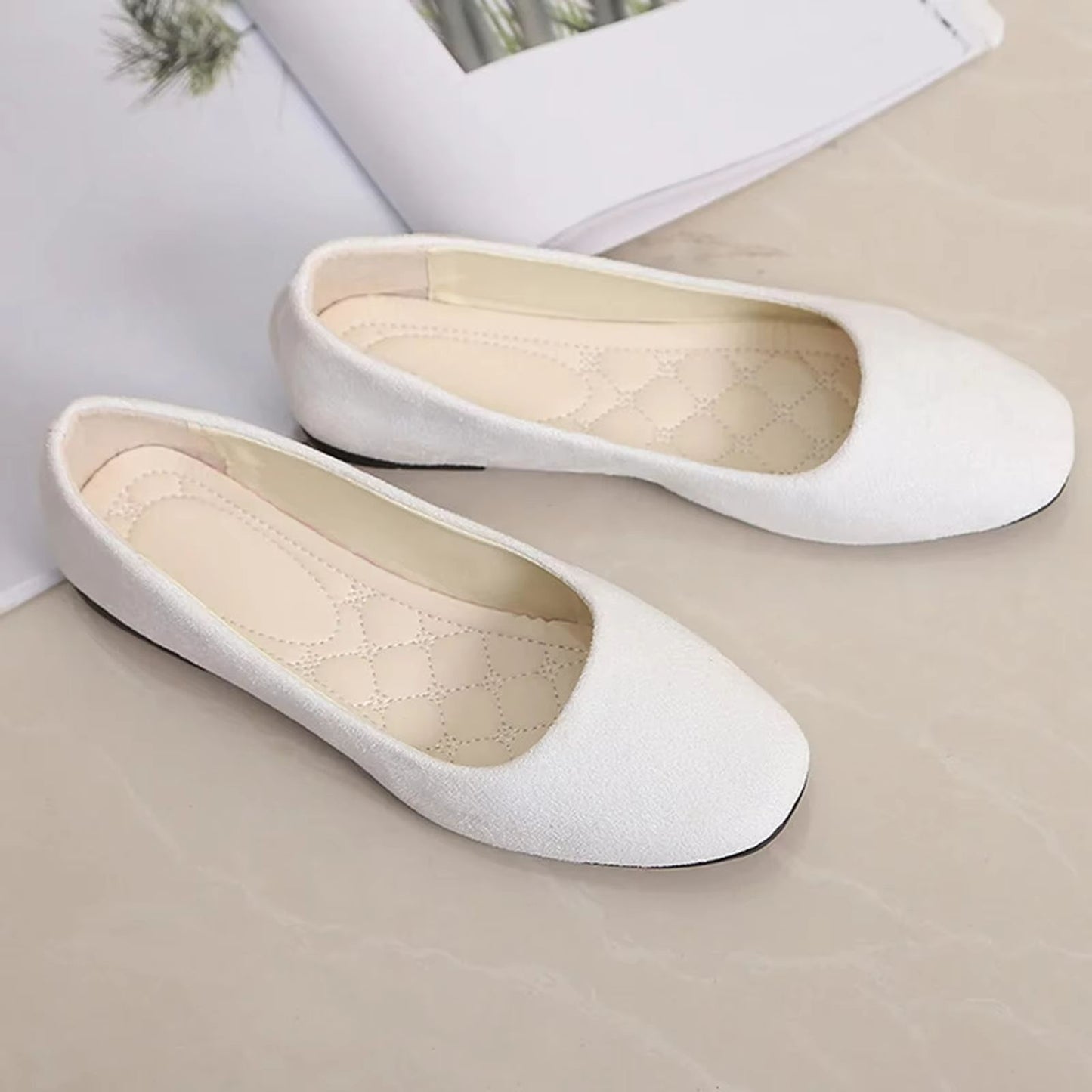 Timeless Suede SquareToe Loafers For Women  FlatHeel SpringSummer Comfort 9