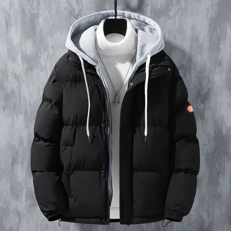 Winter Loose Fit Cotton Puffer Jacket For Men With Hood 10