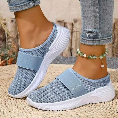 BreezeStep Womens Breathable Mesh SlipOn Flats  Comfortable Casual Walking Shoes 1