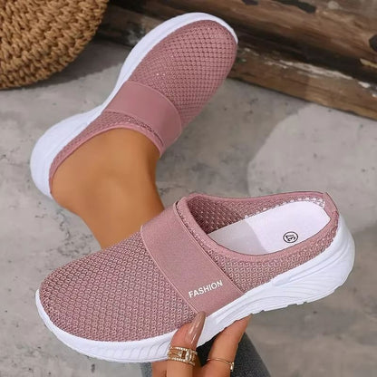 BreezeStep Womens Breathable Mesh SlipOn Flats  Comfortable Casual Walking Shoes 11