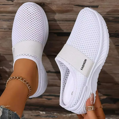 BreezeStep Womens Breathable Mesh SlipOn Flats  Comfortable Casual Walking Shoes 12
