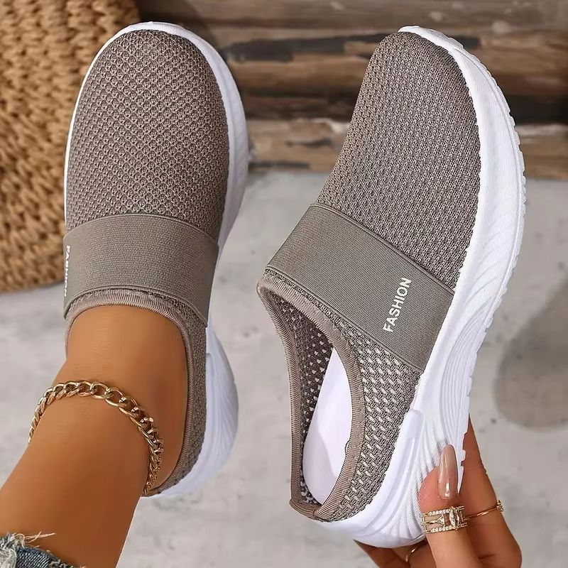 BreezeStep Womens Breathable Mesh SlipOn Flats  Comfortable Casual Walking Shoes 6
