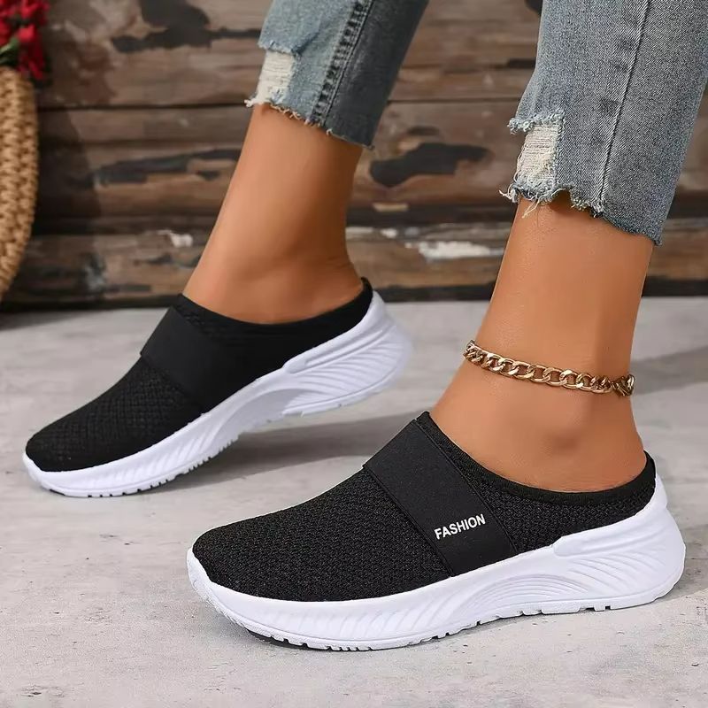 BreezeStep Womens Breathable Mesh SlipOn Flats  Comfortable Casual Walking Shoes 8