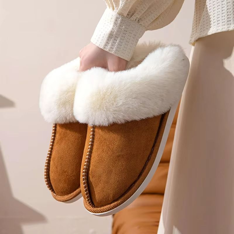 CozyStep Winter Warm Faux Suede Fluffy Slippers  Womens NonSlip Indoor Home Shoes 1