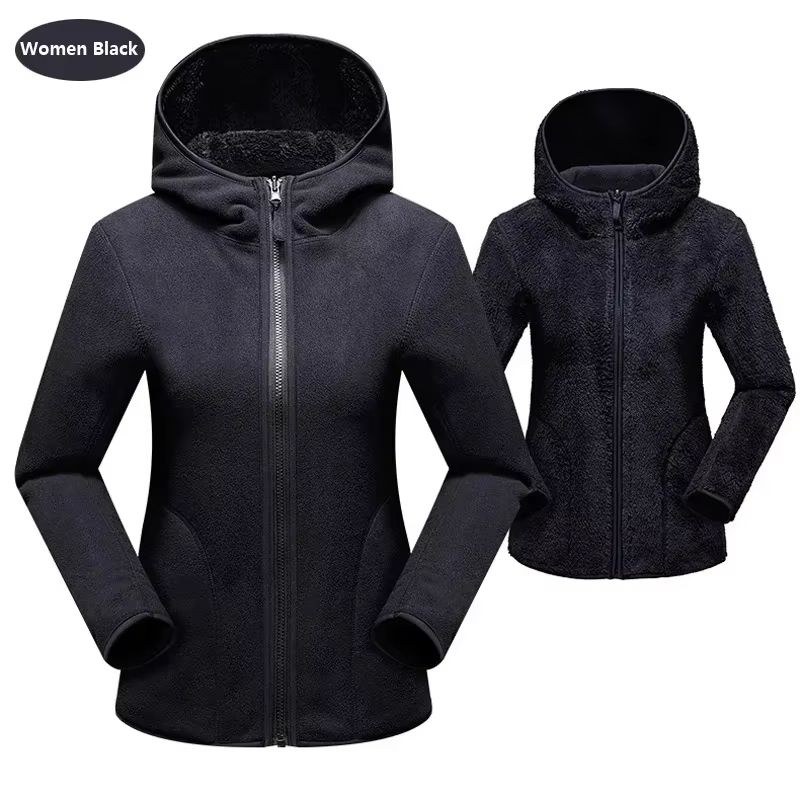 CozySwitch Unisex Reversible Hoodie  Winter Fleece Pullover  Coral Fleece Hooded Jacket 5