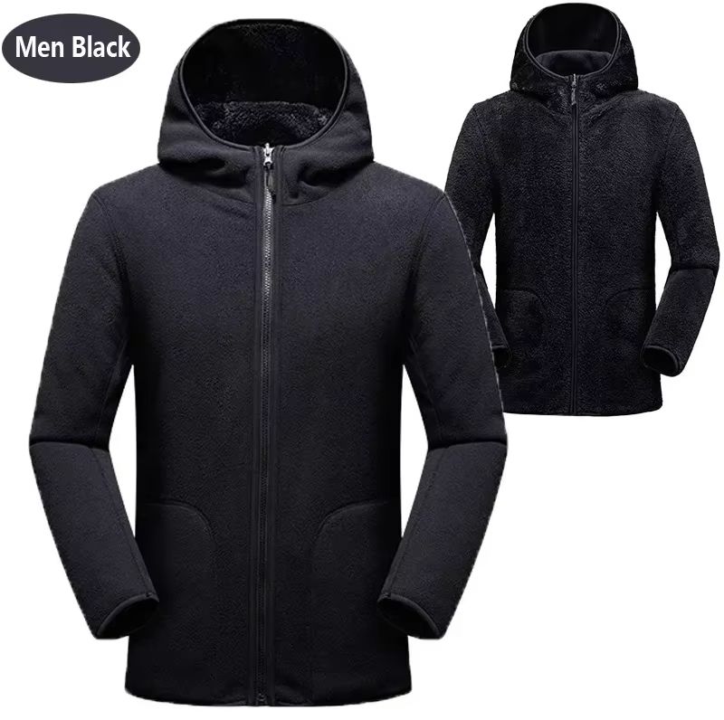 CozySwitch Unisex Reversible Hoodie  Winter Fleece Pullover  Coral Fleece Hooded Jacket 9