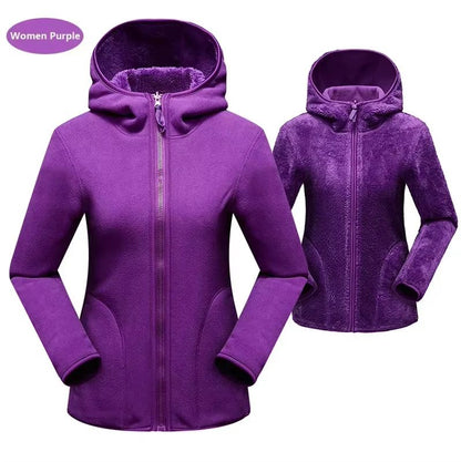 CozySwitch Unisex Reversible Hoodie  Winter Fleece Pullover  Coral Fleece Hooded Jacket 8