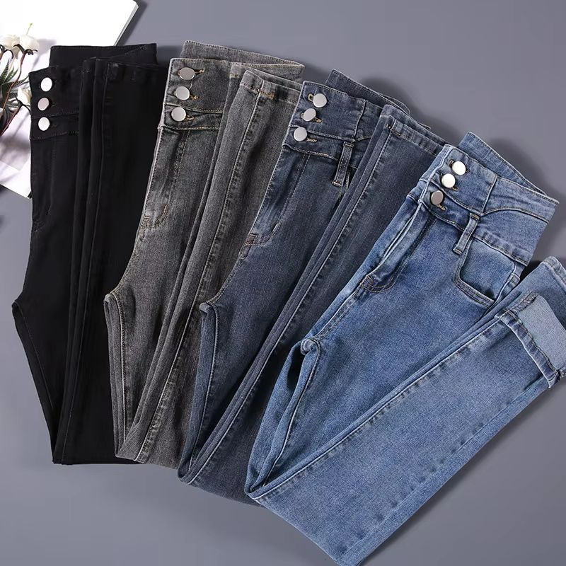 Vintage HighWaist Stretch Skinny Jeans  Womens Slim Fit Pencil Pants 3