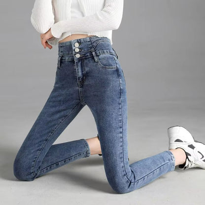 Vintage HighWaist Stretch Skinny Jeans  Womens Slim Fit Pencil Pants 4