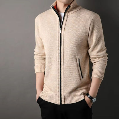 UrbanEdge Mens StandUp Collar Knit Cardigan  Slim Fit Winter Sweater Jacket 9