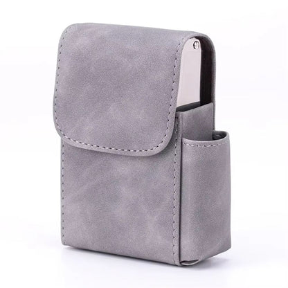 EliteFlame Leather Cigarette Case With Builtin Lighter  20pcs PU Smoking Accessory For Men 1