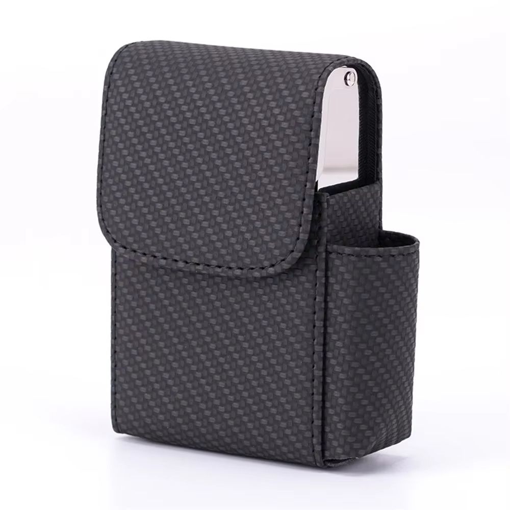EliteFlame Leather Cigarette Case With Builtin Lighter  20pcs PU Smoking Accessory For Men 13