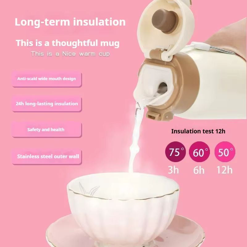 ThermoGo Stainless Steel Travel Mug  Mini Vacuum Insulated Flask For Hot  Cold Drinks 200ML350ML 4