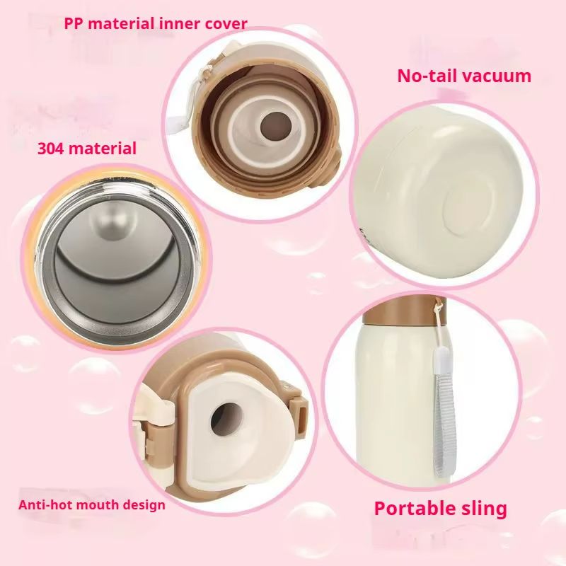 ThermoGo Stainless Steel Travel Mug  Mini Vacuum Insulated Flask For Hot  Cold Drinks 200ML350ML 5