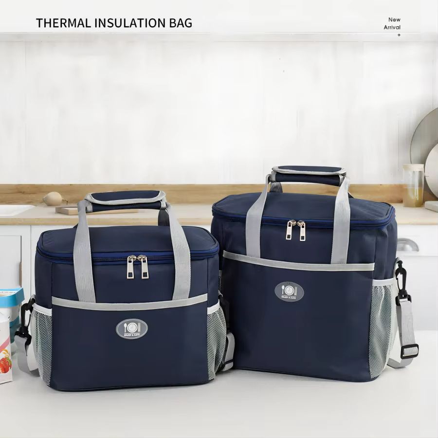 FrescoMax Large Capacity Picnic Bag  Aluminum Foil Insulated Lunch Box  Portable Cooler 2