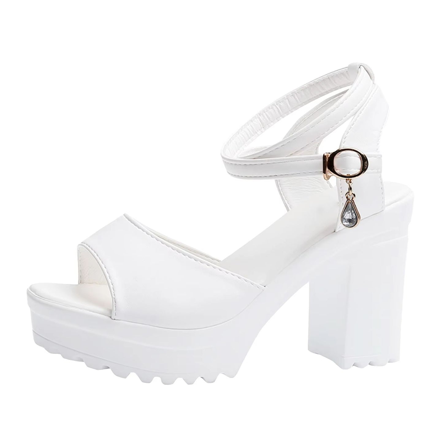 Eleve Chic Womens Platform Wedge Sandals  Peep Toe High Heels With Buckle Strap 1