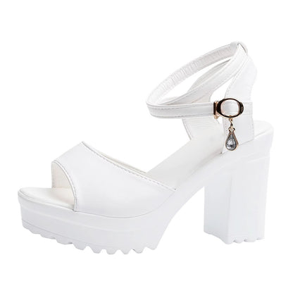 Eleve Chic Womens Platform Wedge Sandals  Peep Toe High Heels With Buckle Strap 1