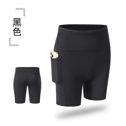 AeroFlex Womens Running Compression Shorts  Quick Dry Sports Leggings With Pockets 7
