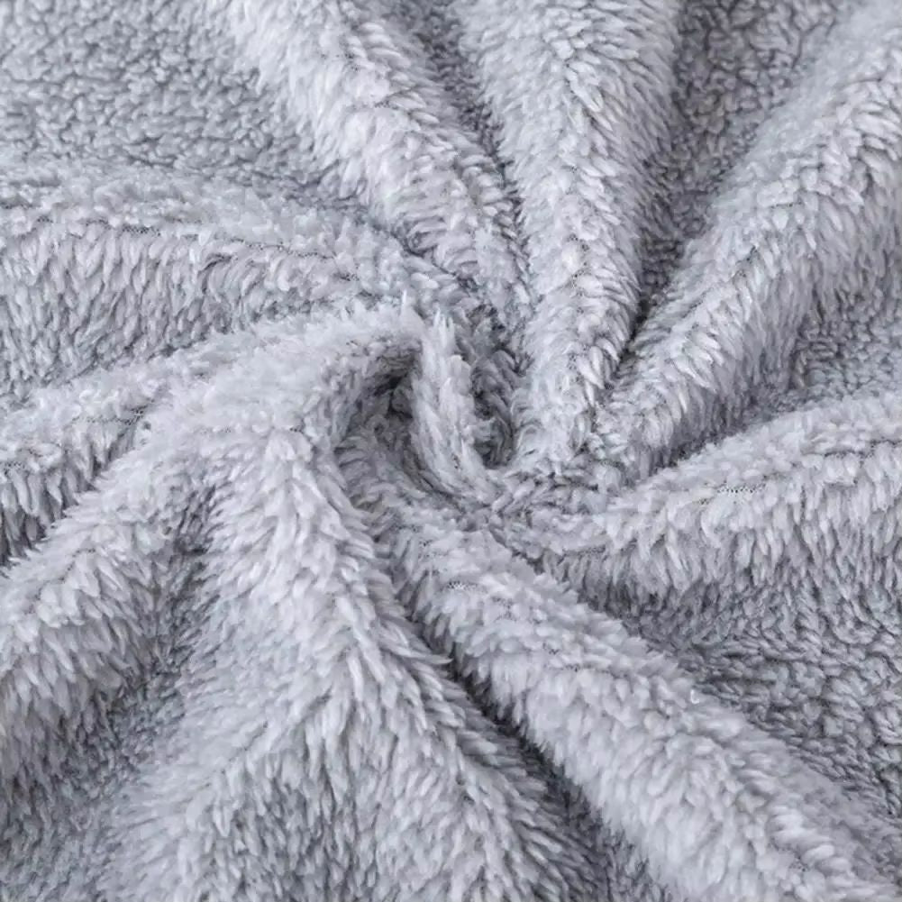 Cozy Striped Hooded Womens Cardigan  Plush Lined Long Sleeve Autumn Winter Sweater Coat 5