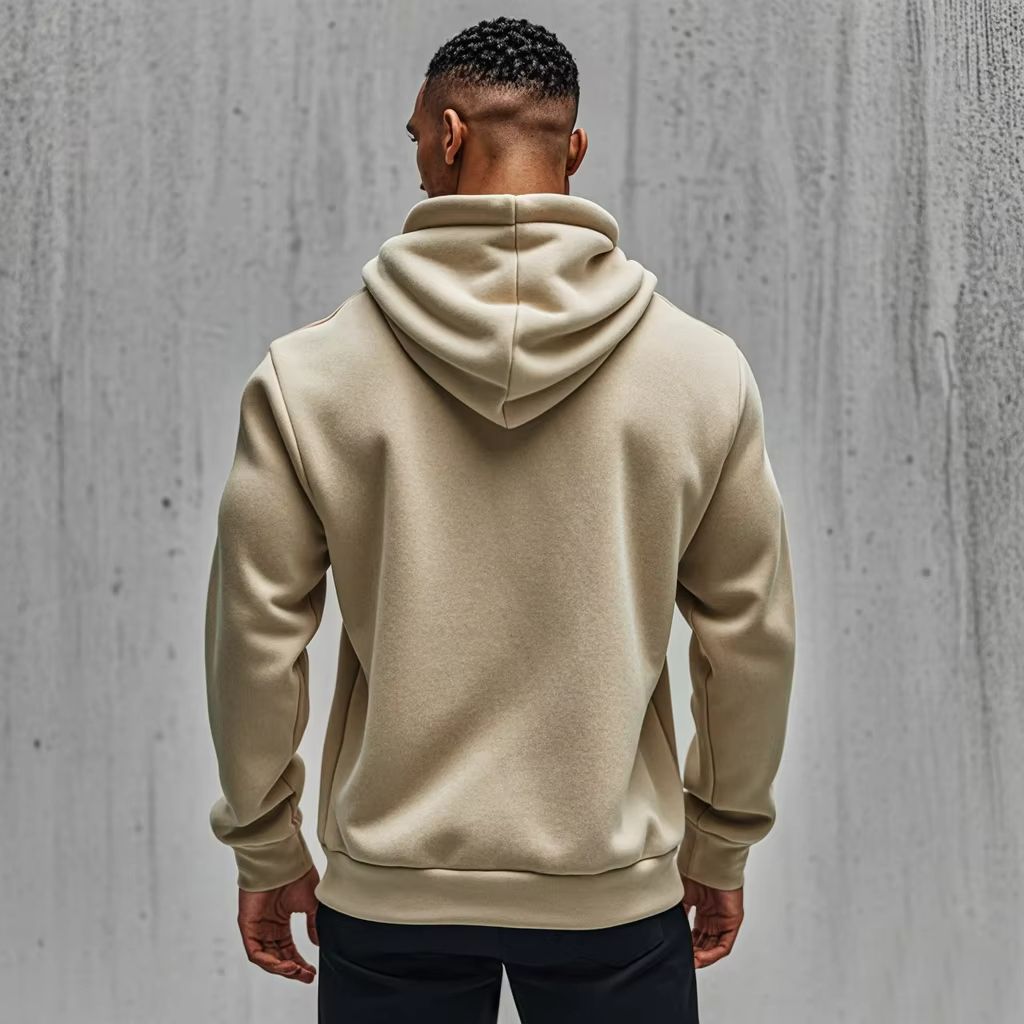 Mens Thick Hooded ZipUp Sweatshirt  Warm Comfortable And Sporty For Autumn  Winter 1