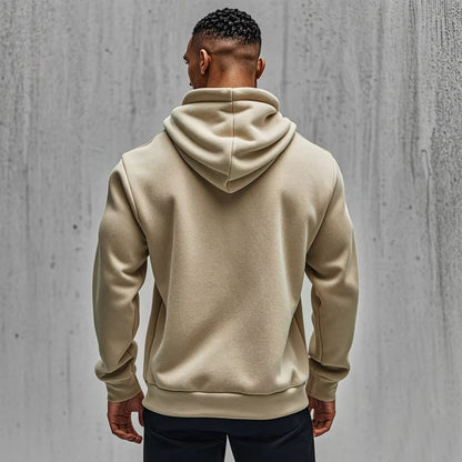 Mens Thick Hooded ZipUp Sweatshirt  Warm Comfortable And Sporty For Autumn  Winter 1
