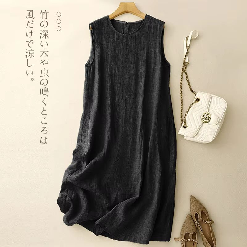 LinenEase JapaneseInspired CottonLinen Sundress 1