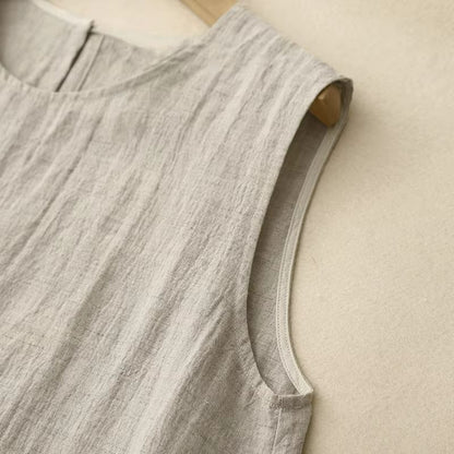 LinenEase JapaneseInspired CottonLinen Sundress 3