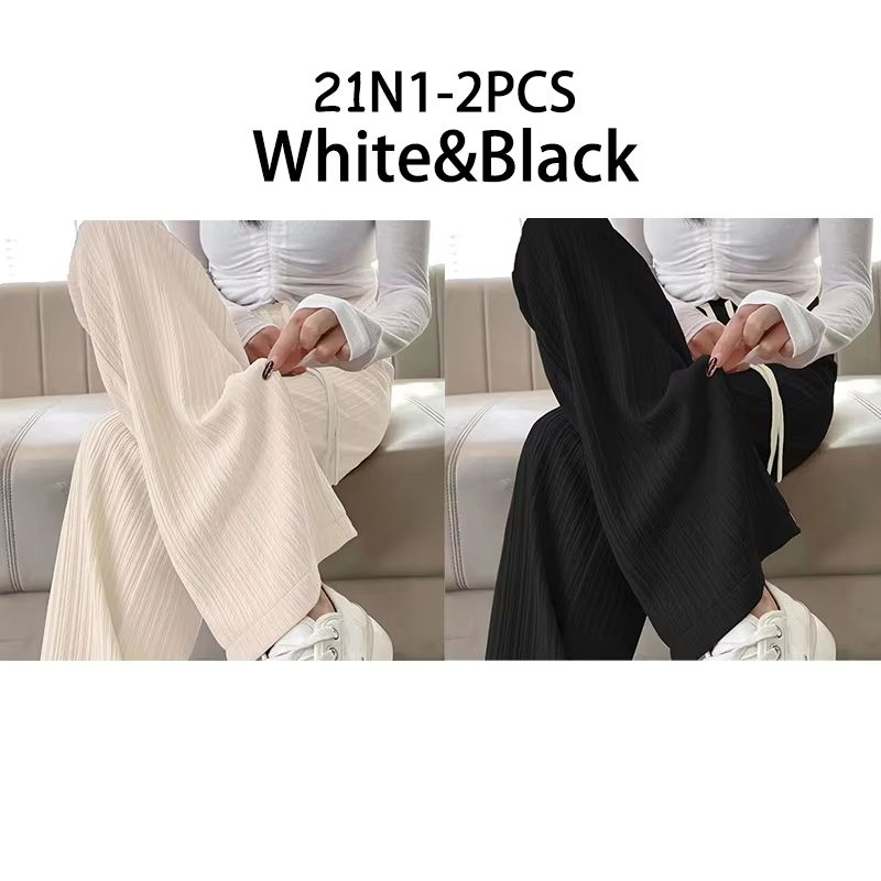 CloudEase High Waist Draped Wide Leg Pants 2