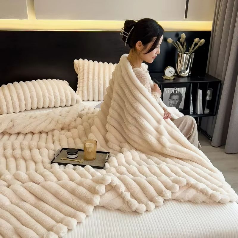 CozyStripes Thickened Multifunctional Throw Blanket 1