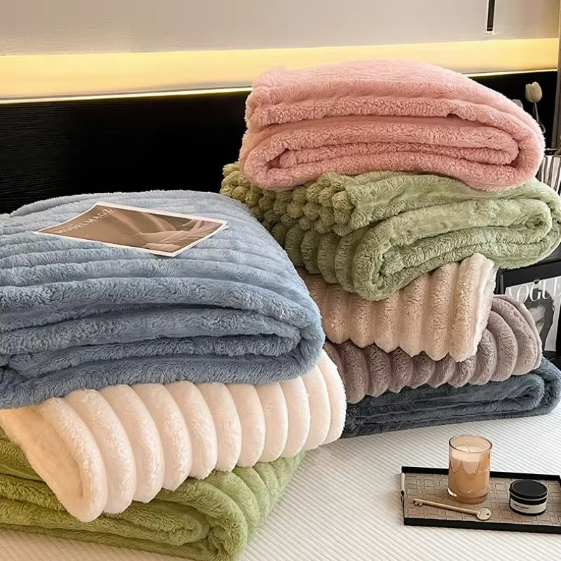 CozyStripes Thickened Multifunctional Throw Blanket 4