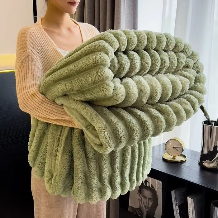 CozyStripes Thickened Multifunctional Throw Blanket 12