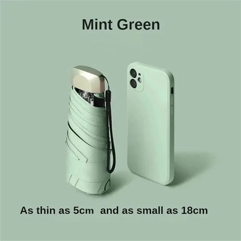 Mini Sun Umbrella Pocket Parasol With UV Protection And Folding Design 8