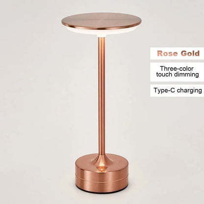 LED Table Lamp With Touch Sensor And USB Rechargeable Design For Bedroom Restaurant And Hotel Use 9