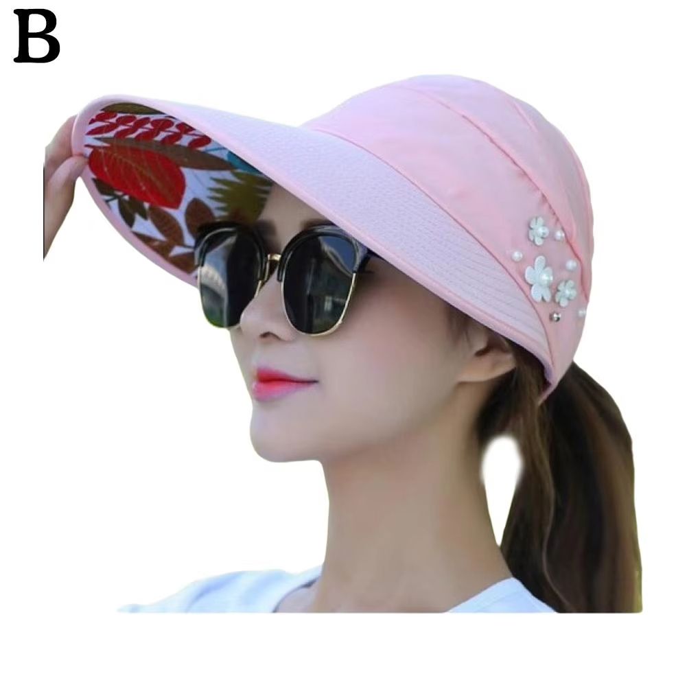 Womens Wide Brim Foldable Sun Hat  AntiUV Beach Visor Cap For Summer Vacation 8