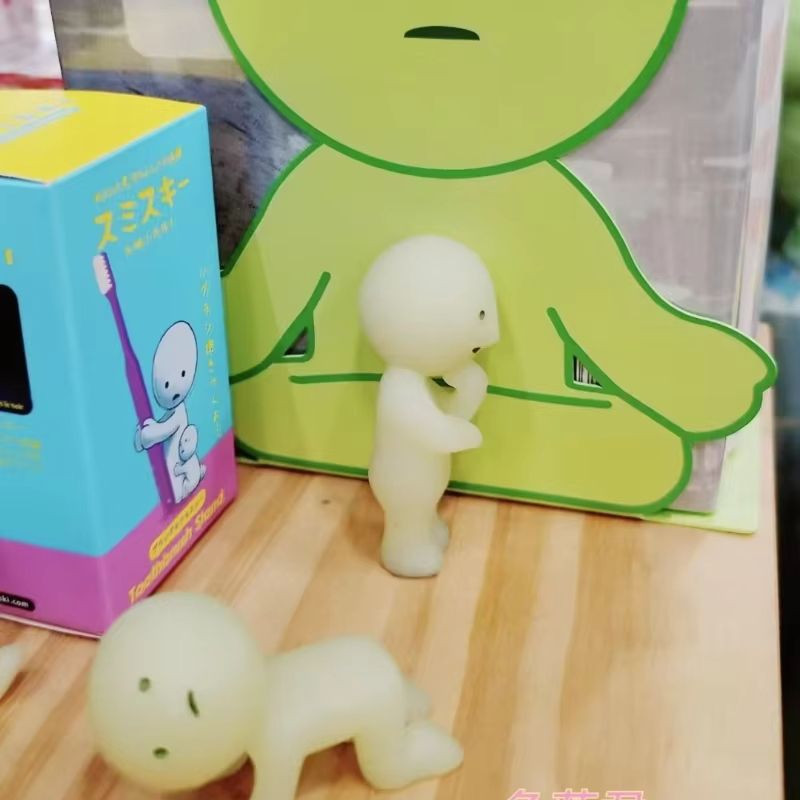 Smiski Toothbrush  Pen Holder  Cute Standing Night Light Figurine And Desktop Decoration 4