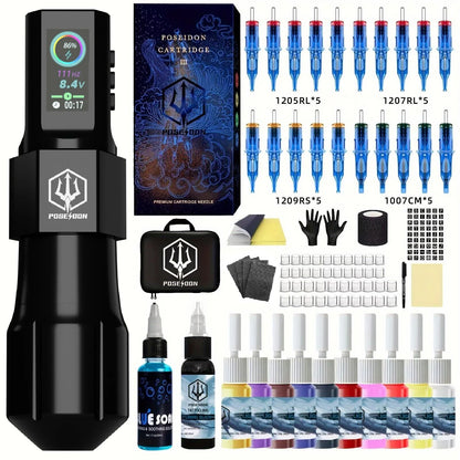 Wireless Tattoo Pen Machine And Kit For Permanent Makeup And Professional Tattooing 8
