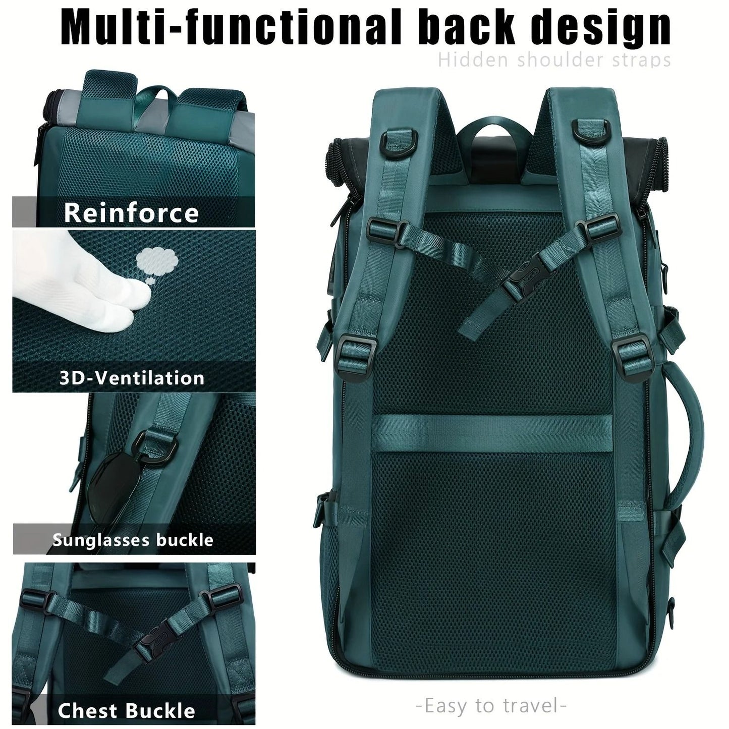 Large Capacity Travel Backpack Fashionable Commuter Bag Multi Functional Three In One Handbag 4