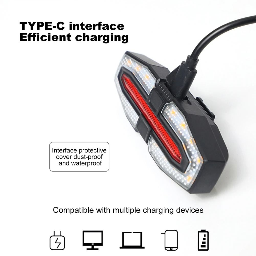 Rechargeable Bike Rear Light With Turn Signals And Remote Control 3