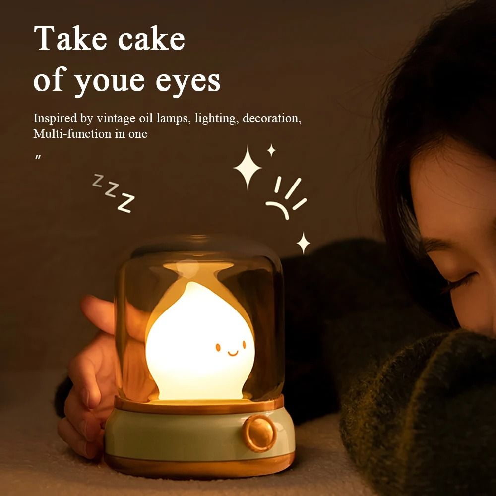 Cute LED Candle Lamp for Ambient Bedroom and Camping Decor