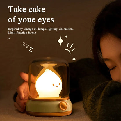 Cute LED Candle Lamp for Ambient Bedroom and Camping Decor