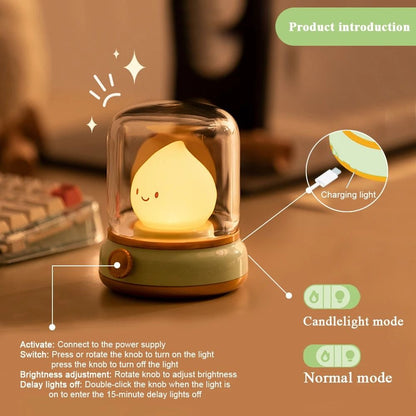Cute LED Candle Lamp For Ambient Bedroom And Camping Decor 4