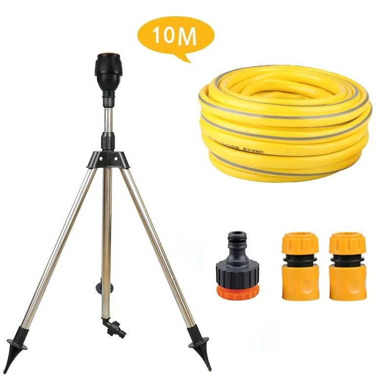 360 Degree Rotating Garden Sprinkler With Adjustable Stainless Steel Tripod Stand 9