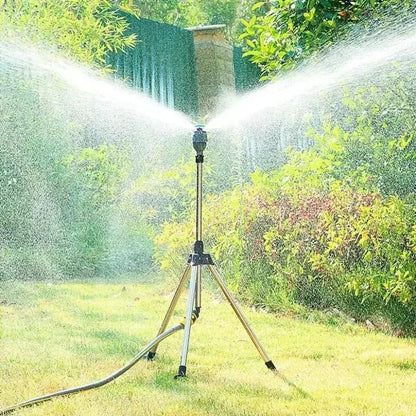 360 Degree Rotating Garden Sprinkler With Adjustable Stainless Steel Tripod Stand 4