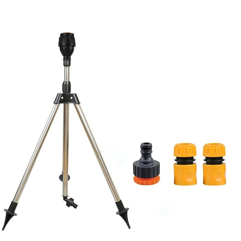 360 Degree Rotating Garden Sprinkler With Adjustable Stainless Steel Tripod Stand 8