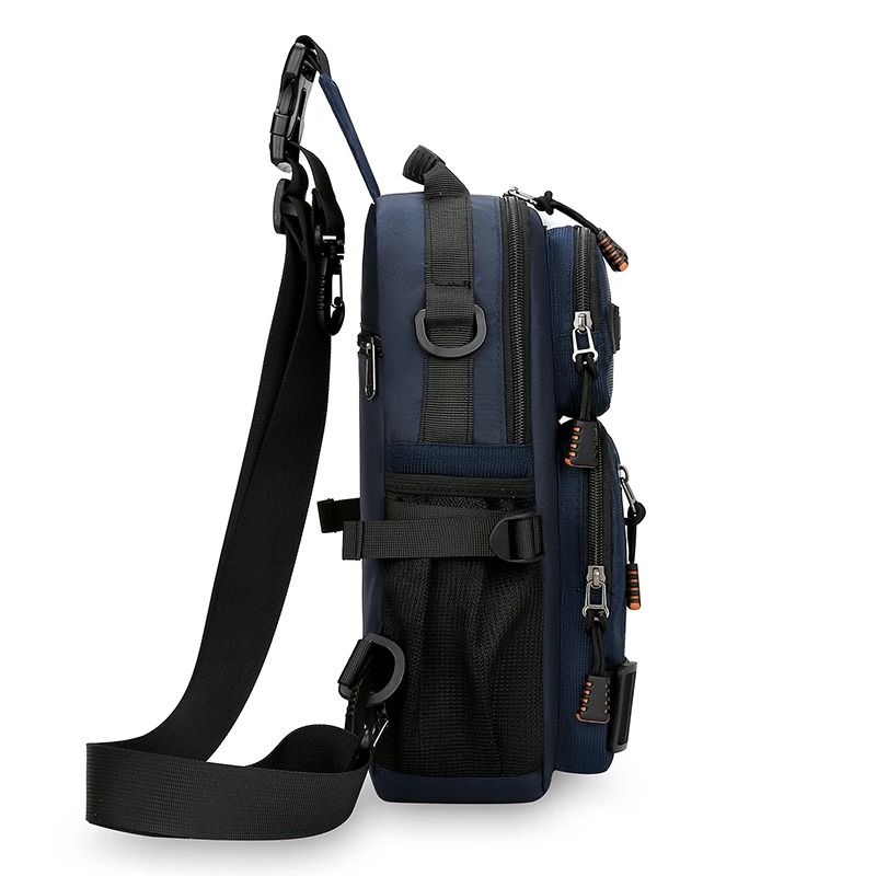 Mens Oxford Chest And Waist Crossbody Bag With Adjustable Strap 4