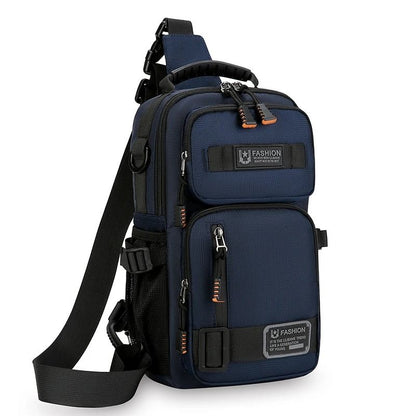 Mens Oxford Chest And Waist Crossbody Bag With Adjustable Strap 7