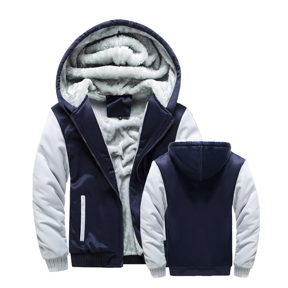 Mens Winter Fleece Hooded Jacket Warm Thick Zipper Coat 6