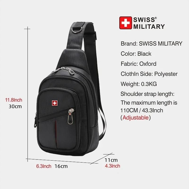 Waterproof Outdoor Crossbody Chest Bag For Men With Large Storage Space 2