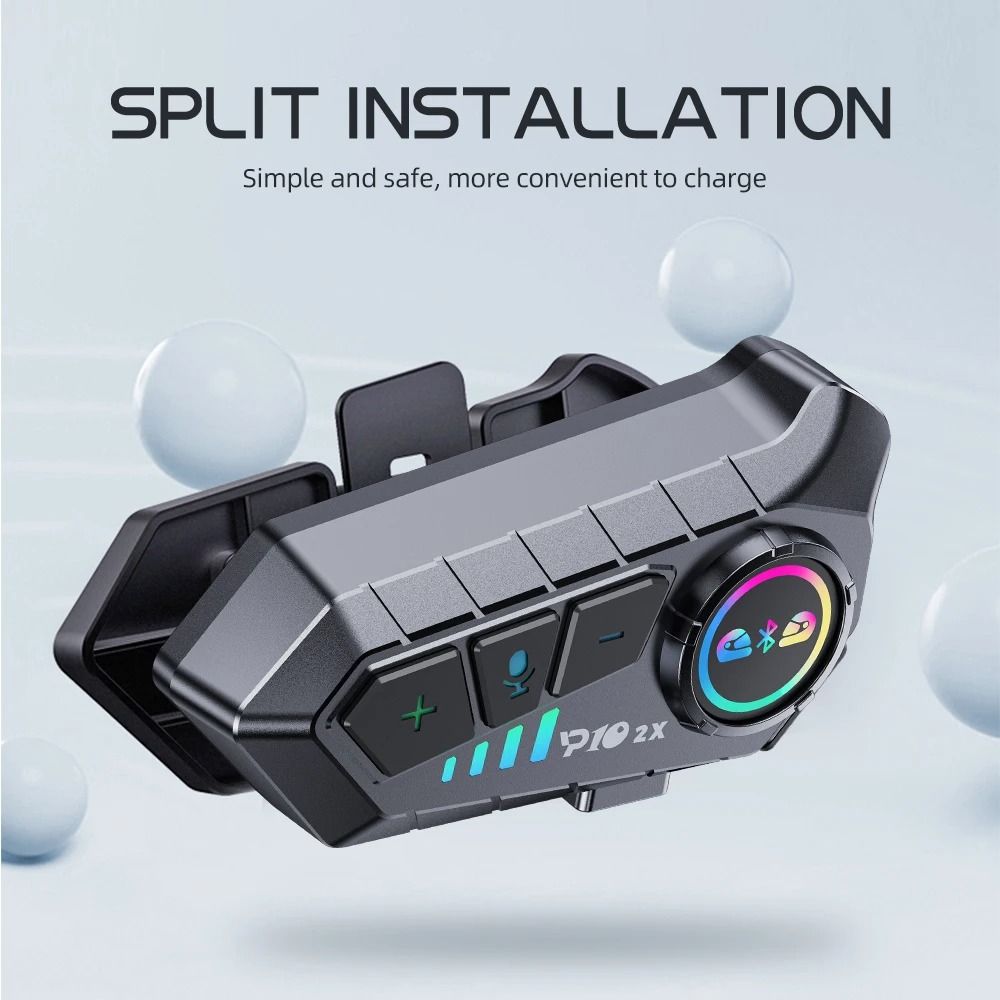 Wireless Bluetooth 53 Motorcycle Helmet Intercom Headset Waterproof 300m Speaker And Microphone Set 2